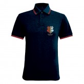 Black / Red Mens Classic Fit Tipped Polo